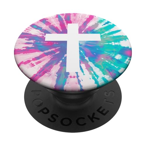 Rosa Batik-Farbe Jesus God Faith PopSockets Klebender PopGrip Rosa Batik-Farbe Jesus God Faith PopSockets Klebender PopGrip von Colorful Tie Dye Accessories