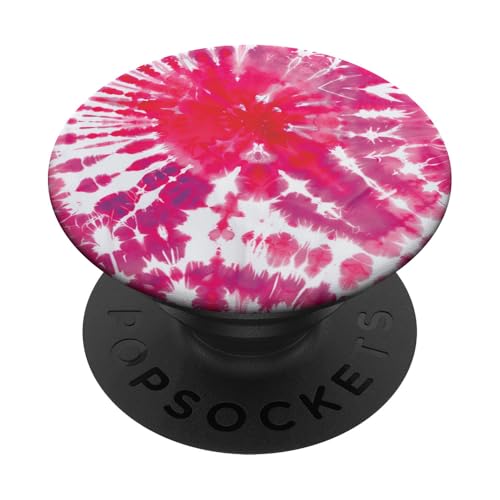 Rosa Batikfärbung PopSockets Klebender PopGrip von Colorful Tie Dye Accessories