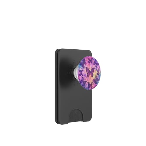 Schmetterling Tie Dye Violett PopSockets PopWallet für MagSafe von Colorful Tie Dye Accessories