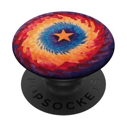 Stern-Batikfärbung PopSockets Klebender PopGrip von Colorful Tie Dye Accessories