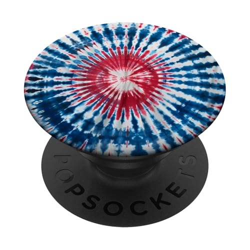 Tie Dye Swirl Blau PopSockets Klebender PopGrip von Colorful Tie Dye Accessories