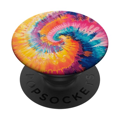 Tie Dye Swirl PopSockets Klebender PopGrip von Colorful Tie Dye Accessories