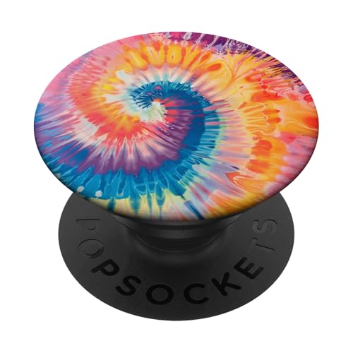Tie Dye Swirl PopSockets Klebender PopGrip von Colorful Tie Dye Accessories