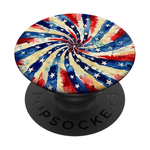 Tie Dye Swirl USA Flagge Amerika PopSockets Klebender PopGrip Tie Dye Swirl USA Flagge Amerika PopSockets Klebender PopGrip von Colorful Tie Dye Accessories