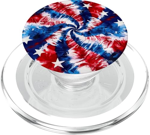 Tie Dye Swirl USA Flagge Amerika PopSockets PopGrip für MagSafe von Colorful Tie Dye Accessories