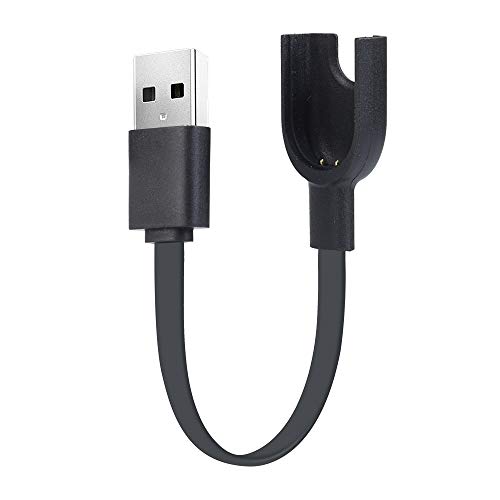 Colorful Ladeklemme Ladegerät USB Ladegerät Charging Kabel Dock Cradle für Xiaomi Mi Band 3, Schwarz 15cm von Colorful