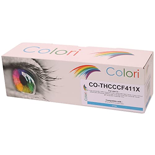 Colori Kompatibler Toner für HP 411X CF411X 411A CF411A Cyan für HP Color Laserjet Pro MFP M377 M377dw M452 Series M452dn M452dw M452nw MFP M477 M477fdn M477fdw M477fnw von Colori
