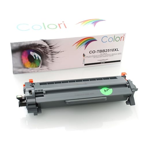 Colori Kompatibler Toner 3000 Seiten für Brother TN2510XL für DCP-L2620DW DCP-L2627DW DCP-L2627DWE DCP-L2660DW DCP-L2665DW HL-L2400DW HL-L2445DW HL-L2447DW MFC-L2800DW MFC-L2827DW MFC-L2835DW von Colori