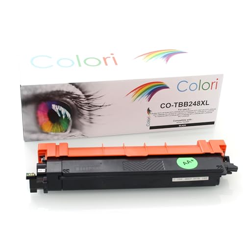 Colori Kompatibler Toner für Brother TN248XLBK Schwarz 3000 Seiten HL-L3220cw HL-L3220cwe HL-L3240cdw HL-L8230cdw HL-L8240cdw MFC-L3740cdw MFC-L3740cdwe MFC-L3760cdw MFC-L8340cdw MFC-L8390cdw von Colori