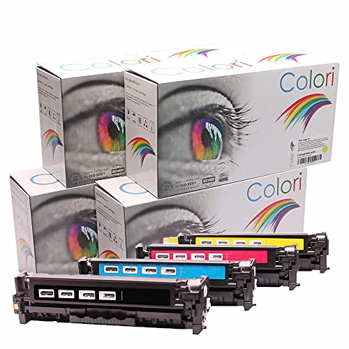 Colori Kompatibles Set 4X Toner für HP 312A 312X CF380X CF381A CF382A CF383A für HP Laserjet Pro MFP M476dn M476dw M476nw von Colori