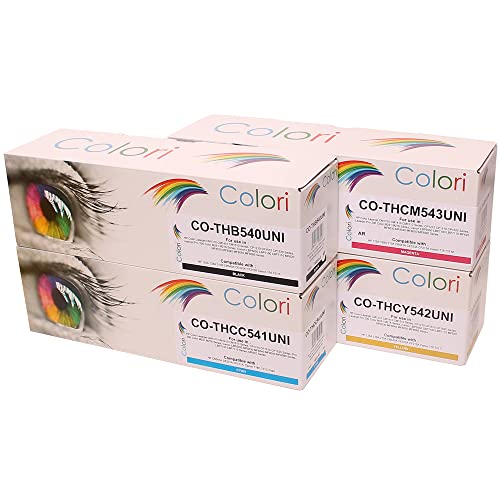 Set 4x Alternativ Toner für HP 125A 128A CB540A-543A CE320A-323A für CM1300 Series CM1312CB CM1312CI MFP CM1312EB CM1312EI CM1312MFP CM1312NFI CM1312WB CM1312WI CM1500 CM1512A CM1512H von Colori von Colori