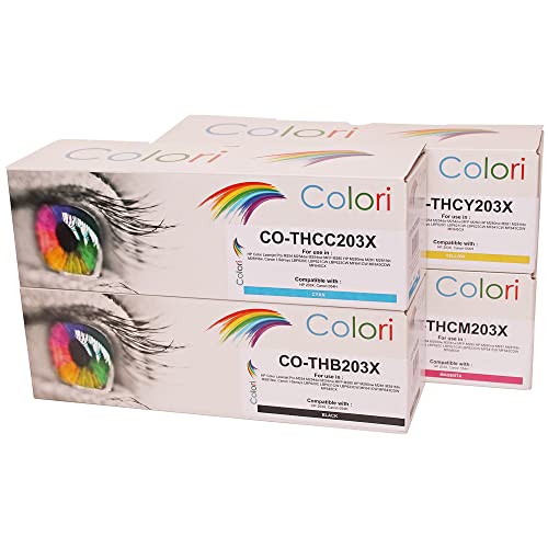 Set 4X Alternativ Toner für HP 203X CF540X-CF543X KCMY für HP Laserjet Pro M254 M254dw M254nw MFP M280Pro M280nw M281 M281fdn M281fdw von Colori von Colori