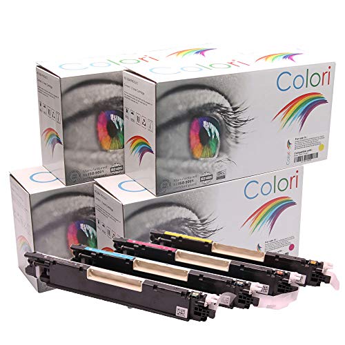 Set 4x alternativ Toner für Canon 729 729K 729C 729M 729Y für I-Sensys LBP-7010 LBP-7010c LBP-7018 LBP-7018c von Colori von Colori