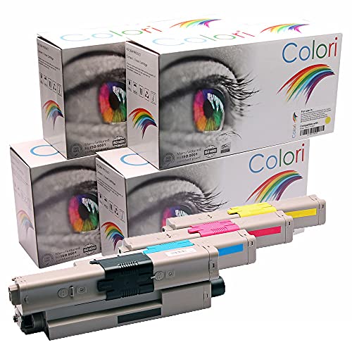 Set 4x alternativ Toner für Oki C510 C510DN C511 C511DN C530 C530DN C531 C531DN MC561 MC561DN MC562 MC562DN MC562DNW von Colori von Colori