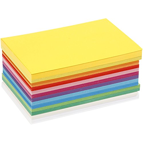 Springkarte, A6, 10,5 x 15 cm, 180 g, verschiedene Farben, 300 Blatt von Colortime