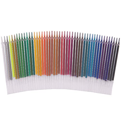 Colorya Gelschreiberminen - 48 Gel Stifte Ersatzminen - Perfekt für Malbücher für Erwachsene, Mandala Ausmalen, Bullet Journals, Zeichnen, Fotoalben, Basteln, Kritzeln von Colorya