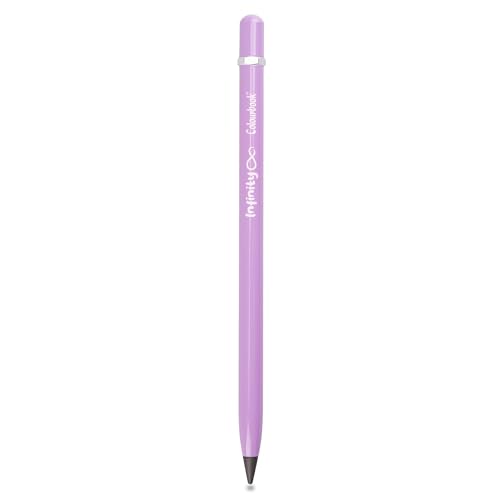 Colourbook Infinity Bleistift Infinita, Graphitspitze, weißer Radiergummi (Lila) von Colourbook