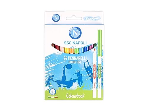 Colourbook Napoli Filzstifte, waschbar, für Kinder, 24 Farben, Spitze 2,9 mm Colourbook Napoli Filzstifte, waschbar, für Kinder, 24 Farben, Spitze 2,9 mm von Colourbook