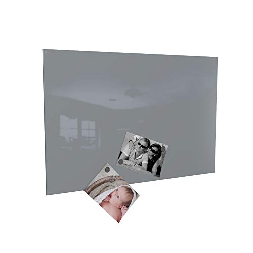 Colours-Manufaktur Magnettafel Magnetwand inkl. 4 Magnete (grau, 50 x 110 cm) von Colours-Manufaktur