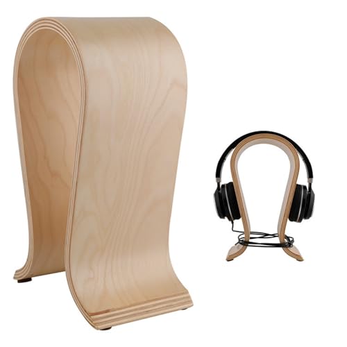 Colrid Kopfhörerhalter Holz, Kopfhörer Ständer, Kopfhörer Halter, U Form, Walnussholz, Universal, Umweltfreundlich, Dauerhaft, rutschfest, für Zuhause, Büro, Studie (Birke) von Colrid