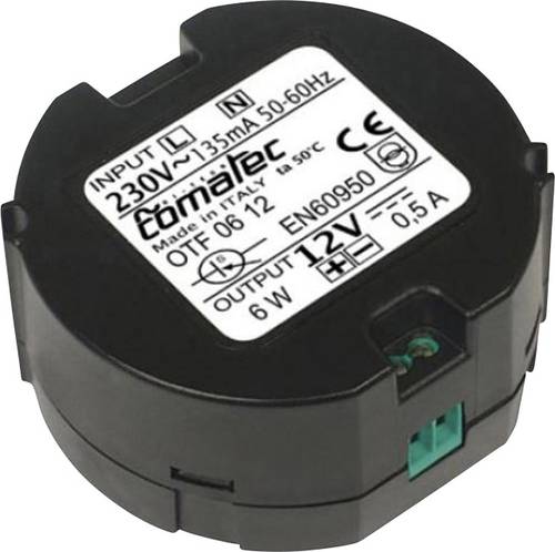 Comatec OTF/06.12RA AC/DC-Einbaunetzteil 0.5A 6W 12 V/DC 1St. Comatec OTF/06.12RA AC/DC-Einbaunetzteil 0.5A 6W 12 V/DC 1St. von Comatec