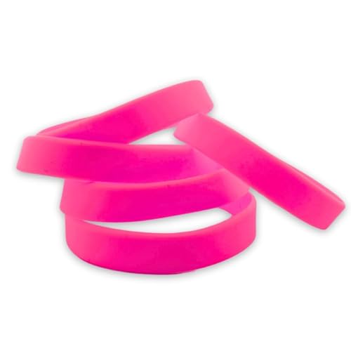 CombiCraft Silikon Einlassbänder - Pink - 10 Stück - One-Size-Fits-All – Hochwertige, Langlebige Armbänder für Events, Promotions & Freizeit von CombiCraft