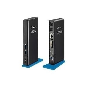 i-tec USB 3.0 Dual Docking Station 1x DVI, 1x HDMI, 4x USB 2.0, 2x USB 3.0, 1x Gb LAN, 2x Klinke (U3HDMIDVIDOCK) von Comdis