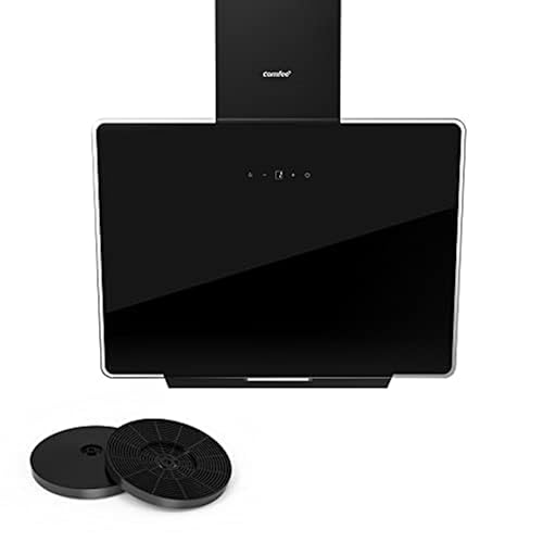 COMFEE' A+ Dunstabzugshaube 60cm CHK 3.6J64A1B Wandhaube aus gehärtetem Glas und Edelstahl mit Touchscreen, LED und Umluft- und Kanalsystem Wandmontierte Dunstabzugshaube, Schwarz COMFEE' A+ Dunstabzugshaube 60cm CHK 3.6J64A1B Wandhaube aus gehärtetem Glas und Edelstahl mit Touchscreen, LED und Umluft- und Kanalsystem Wandmontierte Dunstabzugshaube, Schwarz von Comfee