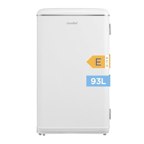 Comfee' RCD93WH2EURT(E) Kühlschrank Klein, 93 Liter Retro Kühlschrank, Mini kühlschrank mit verstellbare Thermostat, Silent, geeignet für Zuhause, Büro und Hotel, Weiß von Comfee