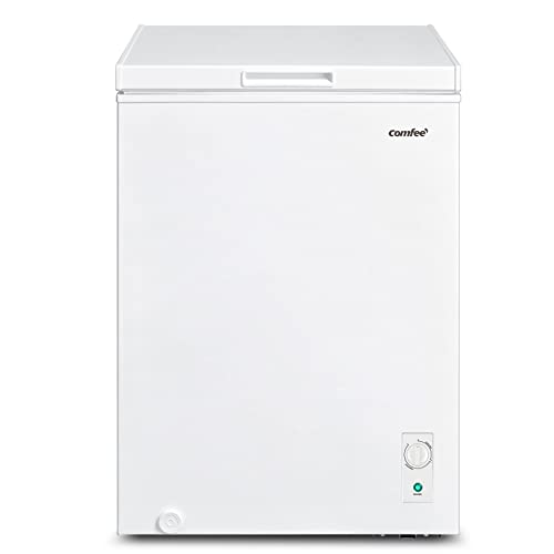 Comfee RCC100WH1(E) Gefriertruhe / 211 kWh/Jahr / 85 cm hoch / 99L / Einstellbarer Temperaturregler / Hängekorb innen / Starke Gefrierleistung / Weiß von Comfee