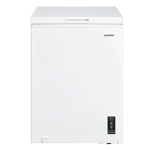 Comfee RCC100WH2(E) Gefriertruhe/169 kWh/Jahr/85cm hoch/99L/38dB/Geringe Lautstärke/Hoch effizientesD-förmigesRohr/Geeignet für verschiedene Einsatzszenarien/Einstellbarer Temperaturregler/Weiß von Comfee