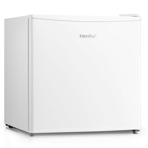 Comfee RCD50WH2(E) Mini Kühlschrank / 43L Kühlbox mit Eisfach/Kühlschrank Klein für Zimmer & Büro/Schnelle Kühlung in der Chiller Box/Temperaturregelung/Verstellbare Füße / 80 kWh/Jahr/Weiß von Comfee