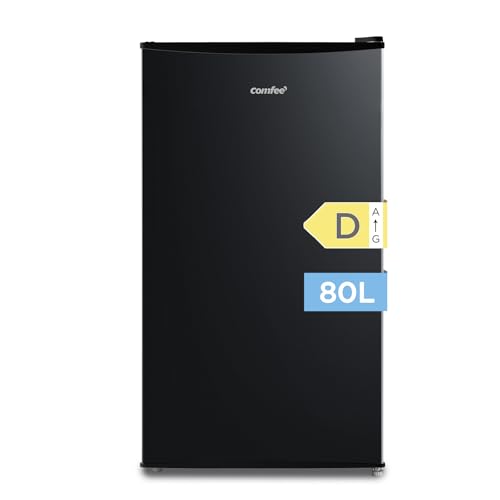 Comfee RCD80DK3(E) Kühlschrank mit Gefrierfach, 80L Kleiner Kühlschrank, Inverter-Kompressor, Obst- und Gemüsefach, 84.5 cm H, 47.5 cm B, 110 kWh pro Jahr, Einstellbare Temperaturregelung von Comfee