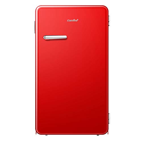 Comfee RCD93RE1RT(E) Tischkühlschrank / 93L Mini-Kühlschrank / 83,5cm Höhe / 48,8cm Breit / 107kWh/Jahr / Rot von Comfee