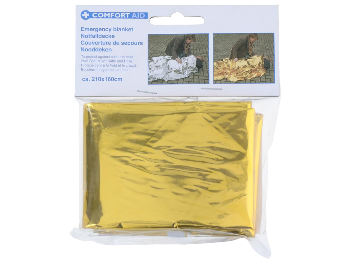 COMFORT AID Rettungsdecke, silber/gold, 210x160 cm COMFORT AID Rettungsdecke, silber/gold, 210x160 cm von Comfort Aid