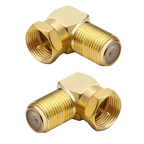 2 Stücke Sat Winkelstecker 90 Grad, Koax Winkelstecker, Antennenstecker Winkel für Antennenkabel, Satellitenkabel, Koaxialkabel, Vergoldet 2 Stücke Sat Winkelstecker 90 Grad, Koax Winkelstecker, Antennenstecker Winkel für Antennenkabel, Satellitenkabel, Koaxialkabel, Vergoldet von Comforty