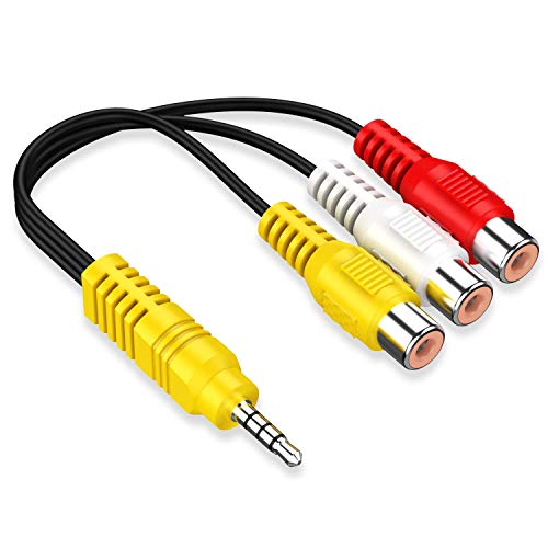 3,5mm Stecker Klinke auf 3X Cinch Buchse, Cinch auf Klinke Adapter Kabel, 18cm AV Camcorder Video-Audio-Capture-Karten-Adapterkabel für PC, Mac, AV, HDD und DVR, TV-Box/MP3/PC 3,5mm Stecker Klinke auf 3X Cinch Buchse, Cinch auf Klinke Adapter Kabel, 18cm AV Camcorder Video-Audio-Capture-Karten-Adapterkabel für PC, Mac, AV, HDD und DVR, TV-Box/MP3/PC von Comforty
