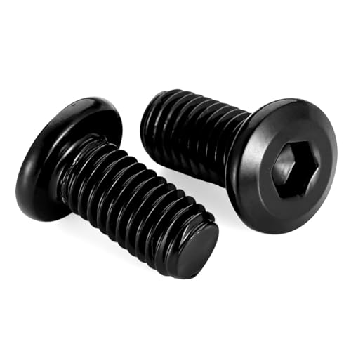 30 Stück M5 x 16 Schrauben, Innensechskant Edelstahl A2 V2A Vollgewinde Schwarzes Oxid mit Hex Key, Flachkopfschrauben von Comforty