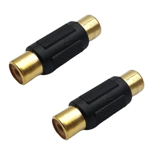 Comforty 2 Stück Cinch Kupplung Buchse auf Buchse Audio Video Adapter für Lautsprecher, Cinch Kabel, Phono, Verstärker von Comforty