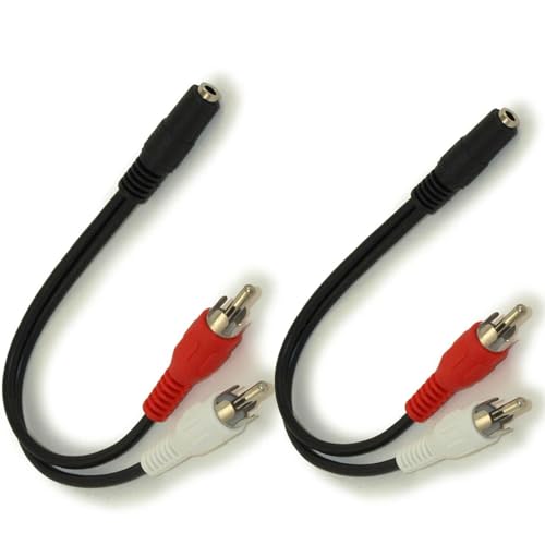 Comforty 2 Stücke Cinch Klinke Adapter, Klinke Buchse auf Zwei Cinch Stecker Chinch Adapter für TV, Smartphone, MP3, Tablet, Lautsprecher, Heimgebrauch Comforty 2 Stücke Cinch Klinke Adapter, Klinke Buchse auf Zwei Cinch Stecker Chinch Adapter für TV, Smartphone, MP3, Tablet, Lautsprecher, Heimgebrauch von Comforty