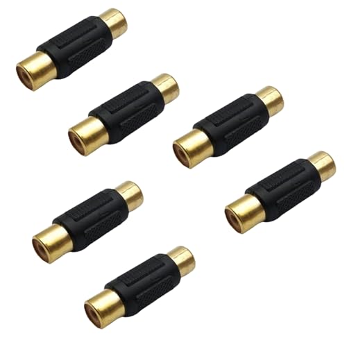 Comforty 6 Stück Cinch Kupplung Buchse auf Buchse Audio Video Adapter für Lautsprecher, Cinch Kabel, Phono, Verstärker Comforty 6 Stück Cinch Kupplung Buchse auf Buchse Audio Video Adapter für Lautsprecher, Cinch Kabel, Phono, Verstärker von Comforty