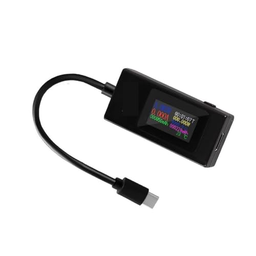 USB C Tester Messgerät Strommessgerät Multimeter,USB-C Tester Mit Farbdisplay,Typ-C PD Strommesser Spannung Und Strom Voltmeter,für Schnellladegeräte Und Powerbanks USB C Tester Messgerät Strommessgerät Multimeter,USB-C Tester Mit Farbdisplay,Typ-C PD Strommesser Spannung Und Strom Voltmeter,für Schnellladegeräte Und Powerbanks von Comforty