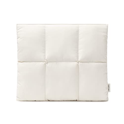 Comfyable Puffy Tablet-Hülle, 22,9 - 27,9 cm, kompatibel mit 27,9 cm (11 Zoll) iPad Pro M4, iPad Air M3 2025 mit magischer Tastatur, gesteppte Puffer-Tablet-Tragetasche für Damen und Herren, Reis von Comfyable
