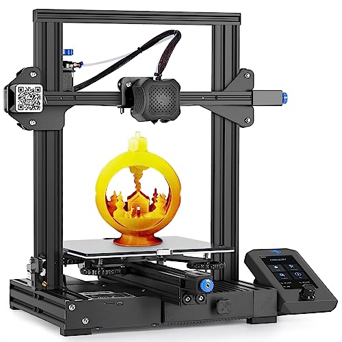 3D Drucker Offizieller Creality Ender 3 V2 mit 32 Bit Silent Board, Ender 3 Druckbett, Integriertem Strukturdesign und Lebenslaufdruck, 220x220x250mm, Aktualisierter Creality Ender 3 von Comgrow