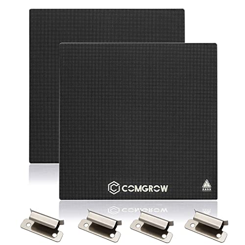 Comgrow Ender 3 Glass Bed 2 Stück mit 4 Bettclips, Verbesserte Ender 3 Druckbett 235x235x4mm, für Ender 3 Pro/Ender 3 V2/Ender 3 S1/Ender 3 S1 Pro/Ender 3 Neo/Ender 3 V2 Neo 3D Drucker von Comgrow