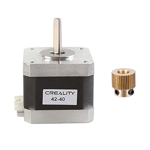 Creality Offizieller 42-40 Schrittmotor mit Extrudergetriebe, 2 Phasen 1A 1.8 Grad 0.4 N.M für 3D Drucker Extruder, kompatibel mit E-Achse von Ender 3/Ender 3 V2/Ender 3 pro/Ender 5/CR-10 3D Drucker von Comgrow