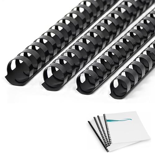 Comioke Binderücken für Plastikbindung, 12/14/16/18mm Spiralbinderücken, Kunststoff Bindekämme, Bindekämme Aus Kunststoff, Plastikbinderücken, 80-140 Blatt, Schwarz, A4, 21-Loch, Packung mit 80 Stück Comioke Binderücken für Plastikbindung, 12/14/16/18mm Spiralbinderücken, Kunststoff Bindekämme, Bindekämme Aus Kunststoff, Plastikbinderücken, 80-140 Blatt, Schwarz, A4, 21-Loch, Packung mit 80 Stück von Comioke