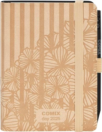 COMIX Special Mignon - Kalender 2025, 12 Monate, täglich, mit elastischer Schlaufe für Bleistift oder Stift, Verschluss mit Gummiband und Lesezeichen, Comix-Stift im Lieferumfang enthalten, 9 x 12,5 COMIX Special Mignon - Kalender 2025, 12 Monate, täglich, mit elastischer Schlaufe für Bleistift oder Stift, Verschluss mit Gummiband und Lesezeichen, Comix-Stift im Lieferumfang enthalten, 9 x 12,5 von Comix