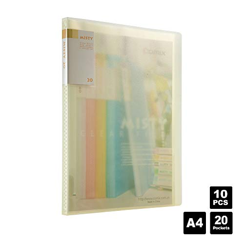 Comix A4 Präsentationsanzeigebuch 20 Pockets 10-A415 (Gelb) von Comix