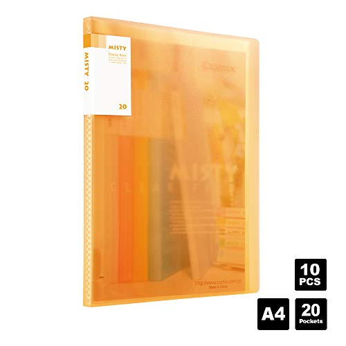 Comix A4 Präsentationsanzeigebuch 20 Pockets 10-A415 (Orange) von Comix